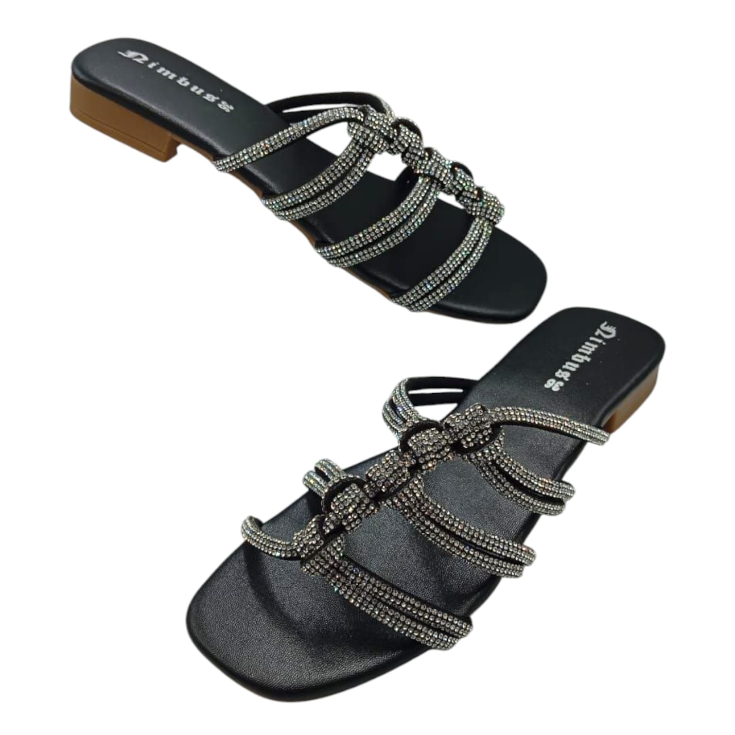 multi knot strappy flats slippers