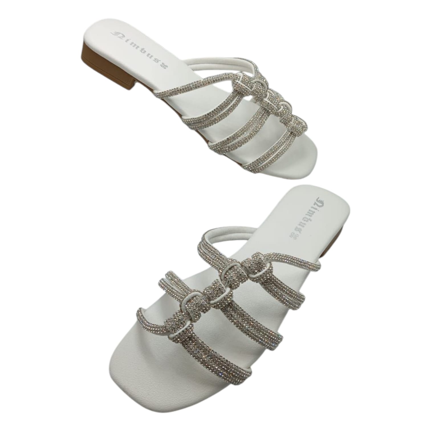 multi knot strappy flats slippers