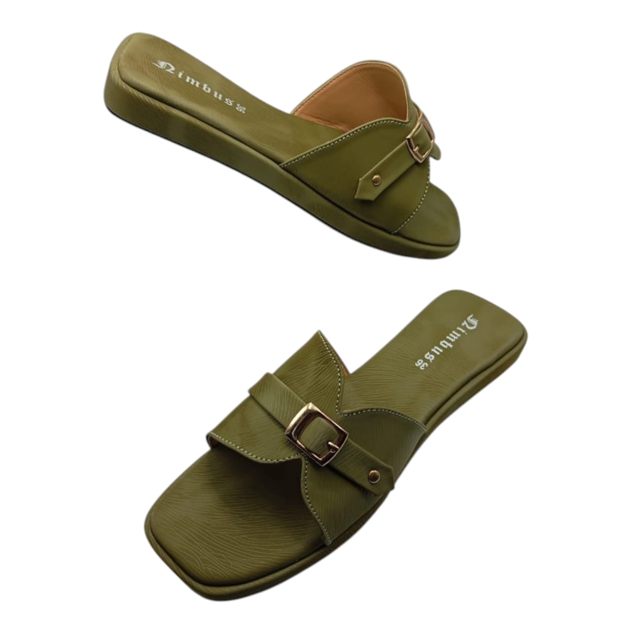 Pinstripe Buckle Flats - Image 5