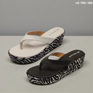 zebra flipflop wedges