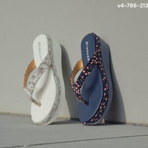 subtle floral platform wedges