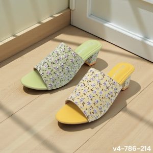 floral peeptoe block heels