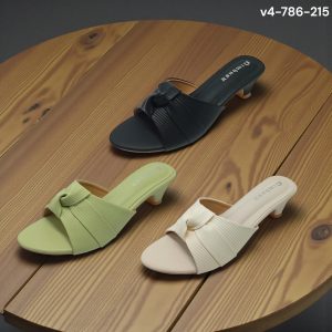 ribbed knot pencil heels