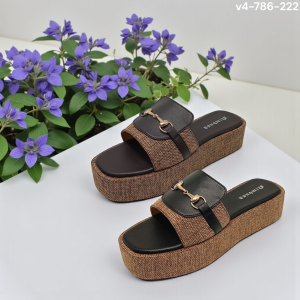 basketweave buckle wedges