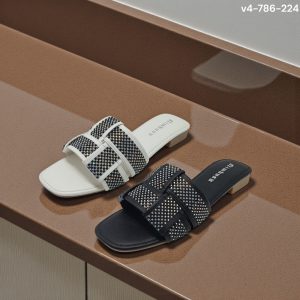 two stranded rhinestone weave flats