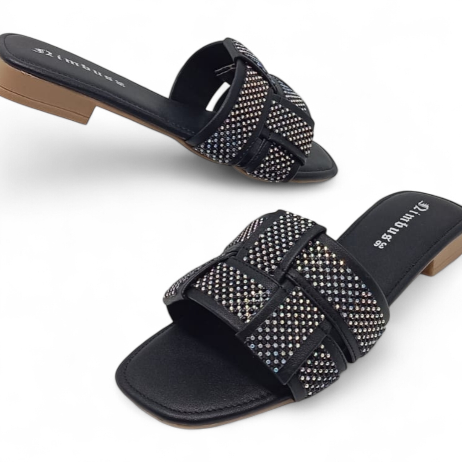 two stranded rhinestone weave flats two stranded rhinestone weave flats