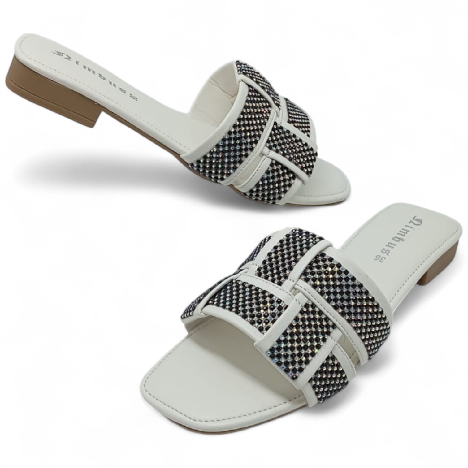 two stranded rhinestone weave flats two stranded rhinestone weave flats