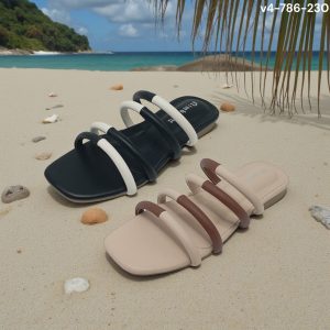 checquered straps flats