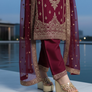 floral studded high wedges